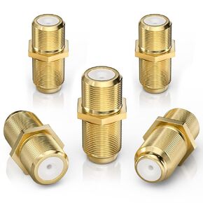 BlueRigger Coaxial Coupler (5 Pack) - Cable Connectors for Coaxial Cable Extension, F81 Extension Adapter - Works with HDTV, Antenna, Cable Modem, Coax Splitter, CATV in Saudi Arabia