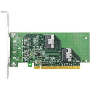 SlimSAS to U.2 PCIe 4.0 to 2-Port SFF-8654 4i NVMe Expansion Card in Saudi Arabia
