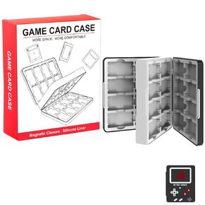 علبة خرطوشة ألعاب مغناطيسية مكونة من 32 فتحة متوافقة مع Nintendo Game Boy Advance - منظم ABS منقوش مع صينية سيليكون آمنة للسفر والعرض وتخزين المجموعات in Kuwait