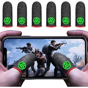 Gaming Finger Sleeves, High-Sensitive Anti-Sweat Touchscreen Game Thumb Gloves, Mobile Gamer Finger Cover Cots for PUBG/Knives Out/Rules of Survival in Kuwait