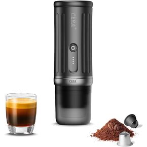 CERA+ PCM03S Portable Espresso Machine, 13500mAh Self-Heating Coffee Maker in Kuwait