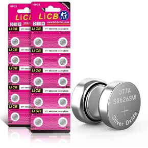 LiCB 20 Pack SR626SW 377 626 Watch Battery 1.5V Button Cell Batteries in Saudi Arabia
