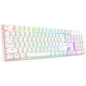Redragon Wireless Mechanical Gaming Keyboard, Clicky Blue Switch, White in Saudi Arabia