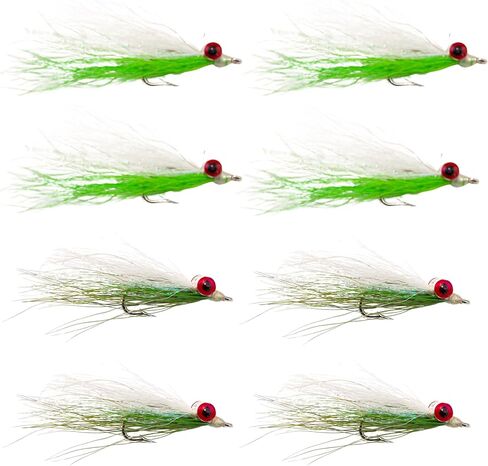 Clouser Minnow Streamer Flies - Weighted Baitfish Streamers for Bass Trout - Hand-Tied Deep Water Fly Fishing Flies for Freshwater and Saltwater in Saudi Arabia