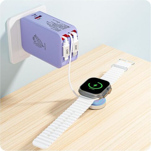 5-in-1 Retractable Apple Watch Charger, 35W Travel Wall Charger in Saudi Arabia