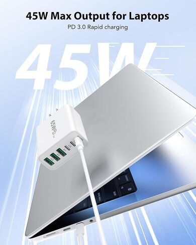 [عبوة من قطعتين] كتلة شاحن USB C، شاحن حائط متعدد المنافذ للسفر بقدرة 65 وات من النوع C in Saudi Arabia