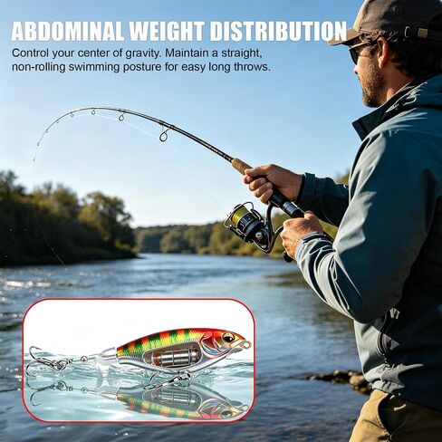 3Pcs Topwater Plopper Fishing Lures, Top Water Bass Fishing Lures for Freshwater, Floating Propeller Topwater Lures Gear Loud Swinging and Vibrating for Bass Walleye Trout Crappie in Saudi Arabia