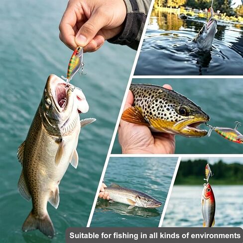 3Pcs Topwater Plopper Fishing Lures, Top Water Bass Fishing Lures for Freshwater, Floating Propeller Topwater Lures Gear Loud Swinging and Vibrating for Bass Walleye Trout Crappie in Saudi Arabia