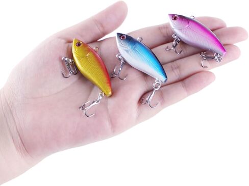 10Pcs Fishing Lures VIB Hard Baits Lipless Crankbaits Sinking Lures for Bass Trout Perch Salmon 2in/0.16oz in Saudi Arabia