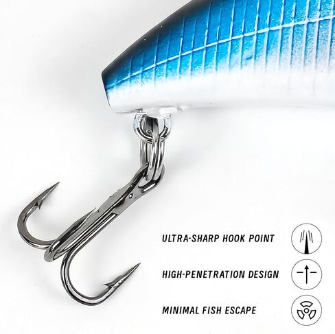 10Pcs Fishing Lures VIB Hard Baits Lipless Crankbaits Sinking Lures for Bass Trout Perch Salmon 2in/0.16oz in Saudi Arabia
