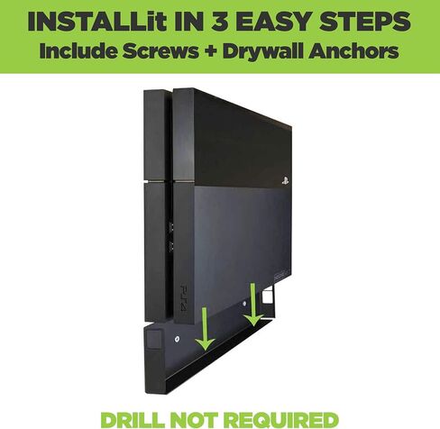 HIDEit Mounts 4 Wall Mount for Original PS4 - Patented in 2016, Made in USA - Black Steel Wall Mount for PS4 Original to Safely Store PS4 Console Near or Behind TV in Saudi Arabia