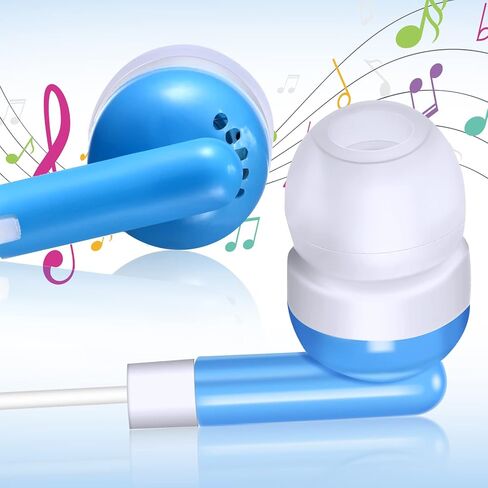 Konohan 60 Pack Wired Earbuds Bulk with 3.5mm Jack,Retro, Colorful in Kuwait