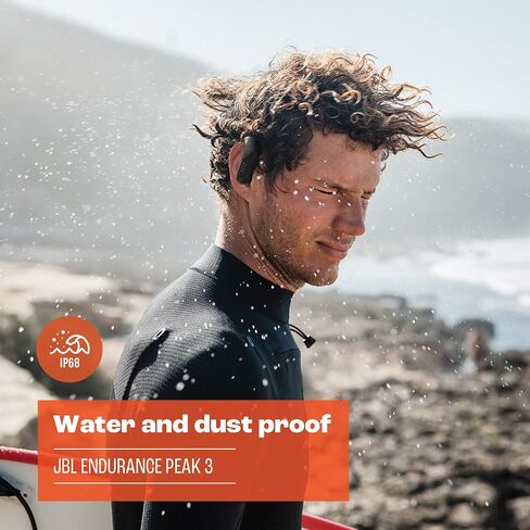 سماعات أذن JBL Endurance Peak 3 اللاسلكية النشطة ضد الغبار والمقاومة للماء - أسود (متجددة) in Saudi Arabia