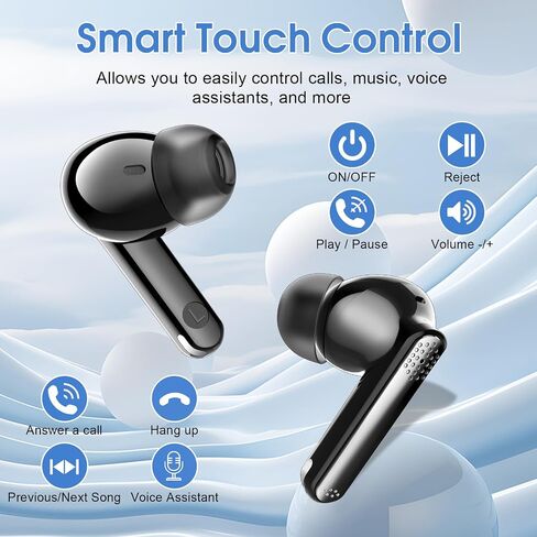 سماعات أذن لاسلكية Thunelec تعمل بتقنية البلوتوث 5.4، تشغيل 48 ساعة، ستيريو HiFi in Saudi Arabia