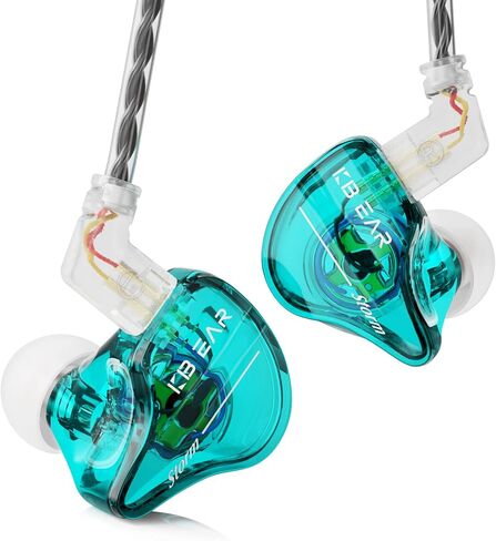 سماعات أذن KBEAR KS1 داخل الأذن، سماعات أذن سلكية فائقة الجهير، سماعات رأس IEM بصوت واضح للغاية، سماعات أذن عالية الدقة لإلغاء الضوضاء، سماعات رأس للمغنين والموسيقيين السمعيين in Saudi Arabia