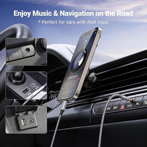 2 in 1 USB C to 3.5mm Audio Cable, Works as Type C to AUX and Standard 3.5mm to 3.5mm AUX Cord, Replace Two Cables with One for iPhone 17/16/15, Galaxy S26/S25, Pixel, Car Stereo, Headphones (3.3ft) in Saudi Arabia