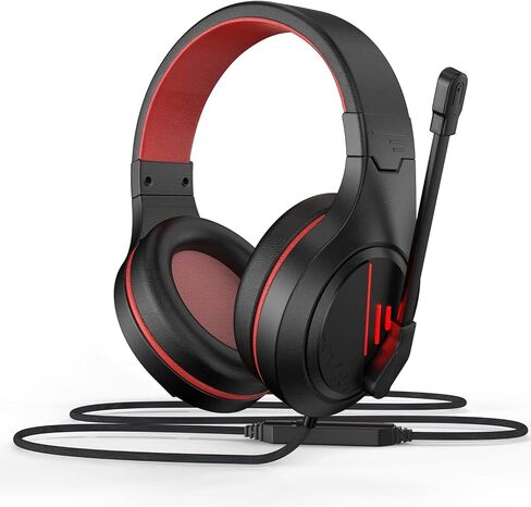 سماعات رأس Anivia MH601 زرقاء مع ميكروفون سلكي مع ميكروفون نشط بخاصية إلغاء الضوضاء، سماعة رأس ستيريو بمقبس صوت 3.5 مم (اللعب/العمل/المدرسة) in Saudi Arabia