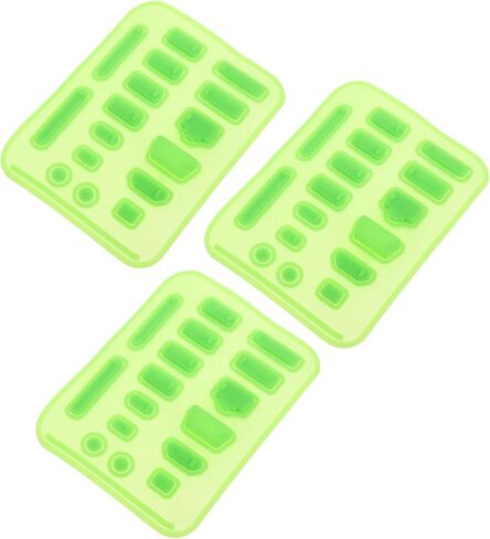Mipcase 3 Sets Universal Silicone USB Plug Cover Dust Protector Caps for Laptop and Notebook, Easy to Use Micro USB Plug Dustproof Stopper, Green Color, Compatible with Audio and Rj45 in Saudi Arabia