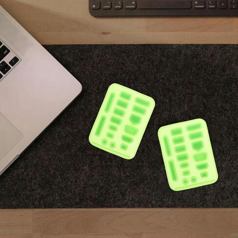 Mipcase 3 Sets Universal Silicone USB Plug Cover Dust Protector Caps for Laptop and Notebook, Easy to Use Micro USB Plug Dustproof Stopper, Green Color, Compatible with Audio and Rj45 in Saudi Arabia