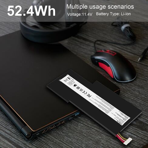 TREE.NB BTY-M6K Laptop Battery Compatible with MSI GS63VR GS73VR 7RG Stealth Pro GF63 Thin 8RB 8RC 8RD 9SC GF75 Thin 10SDR 9SEXR 9SD GS73 8RF MS-16K3(11.4V-52.4Wh) in Saudi Arabia