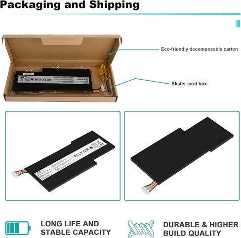 TREE.NB BTY-M6K Laptop Battery Compatible with MSI GS63VR GS73VR 7RG Stealth Pro GF63 Thin 8RB 8RC 8RD 9SC GF75 Thin 10SDR 9SEXR 9SD GS73 8RF MS-16K3(11.4V-52.4Wh) in Saudi Arabia