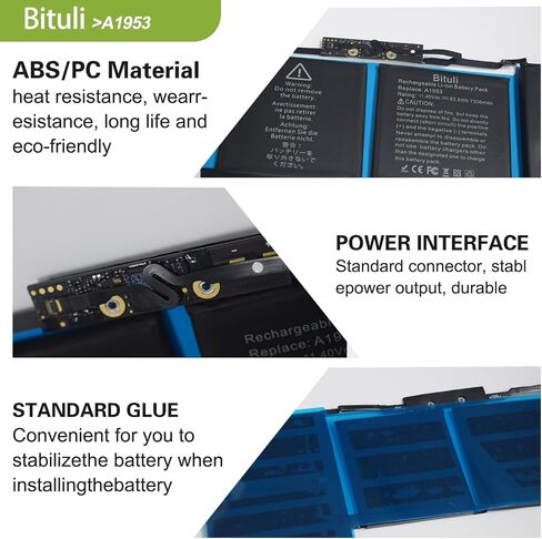 A1953 Replacement Battery for MacBook Pro A1990 (Mid 2018 2019) MacBook Pro 15" EMC 3215 EMC 3359 MV902LL/A MV912LL/A MV922LL/A MV932LL/A MV942LL/A MV952LL/A MR962LL/A MV962LL/A in Saudi Arabia