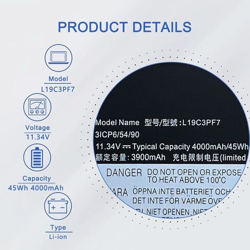 JOTACT L19C3PF7 L19D3PF5 L19L3PF5 Laptop Battery Compatible with Lenovo IdeaPad 3-14ADA05 3-14ARE05 3-14IIL05 3-14IML05 3-15ARE05 3-15IIL05 3-15IML05 Series Notebook 5B10X02599 5B10X02602 5B10X02607 in Saudi Arabia