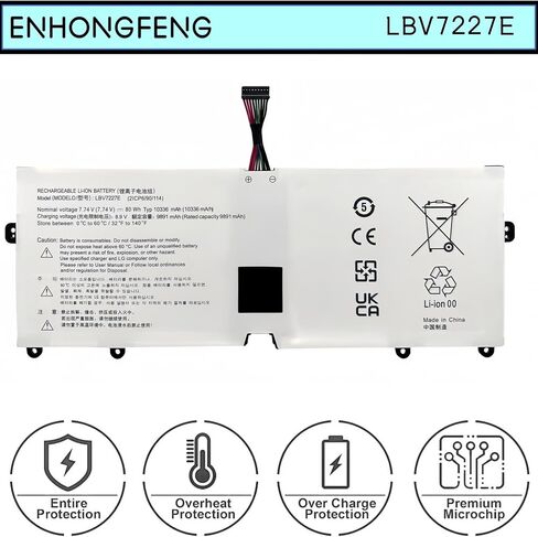 LBV7227E Laptop Battery Replacement for LG Gram 15 2020 15Z90N 16 2021 16T90P 16ZD90P 16Z90P 2-in-1 17 2020 17Z90N 17 2021 TYPE-71M Fusion Splicer Battery in Saudi Arabia