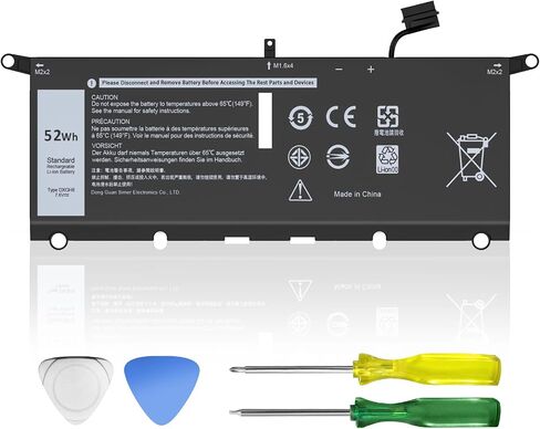 Easy Style 52Wh DXGH8 Laptop Battery Replacement for Dell XPS 13 9370 9380 2019 Inspiron 13 7390 7391 2-in-1 5390 5391 7490 Latitude 3301 E3301 Vostro 5390 5391 Series H754V G8VCF HK6N5 P82G 7.6V in Saudi Arabia