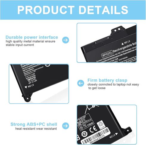 TSKYBEAR BP02XL 849909-850 Battery Compatible with HP Pavilion Laptop 15-AU 15-AW Series 15-AU057CL 15-AU030WM 15-AU063NR 15-AU123CL 15-AW002LA 15-AW053NR 15-AU091NR 15-AU023CL BPO2XL TPN-Q172 in Saudi Arabia