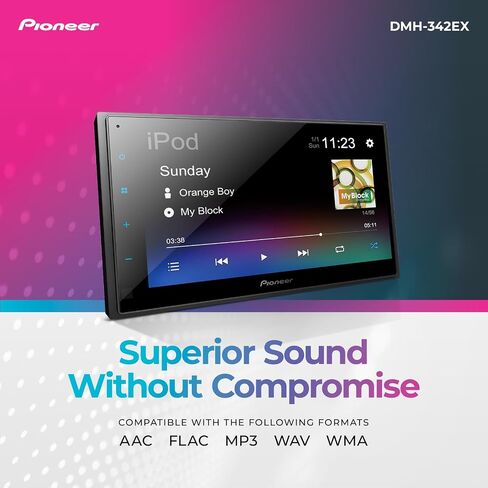 Pioneer DMH-342EX 6.8" Capacitive Touchscreen Double Din Car Stereo in Saudi Arabia