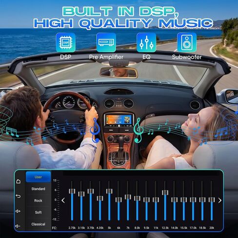 6.9" Single Din Radio Support Wireless Apple Carplay & Android Auto in Saudi Arabia