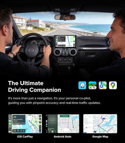 QLED Linux Stereo for Jeep Wrangler JK Dodge Ram 07-18 CarPlay Auto in Saudi Arabia