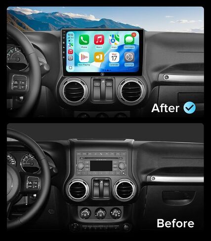 QLED Linux Stereo for Jeep Wrangler JK Dodge Ram 07-18 CarPlay Auto in Saudi Arabia