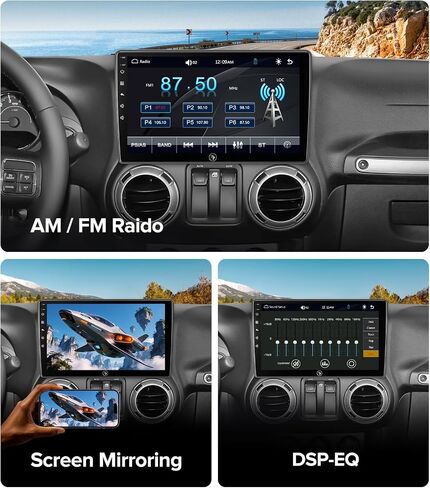 QLED Linux Stereo for Jeep Wrangler JK Dodge Ram 07-18 CarPlay Auto in Saudi Arabia