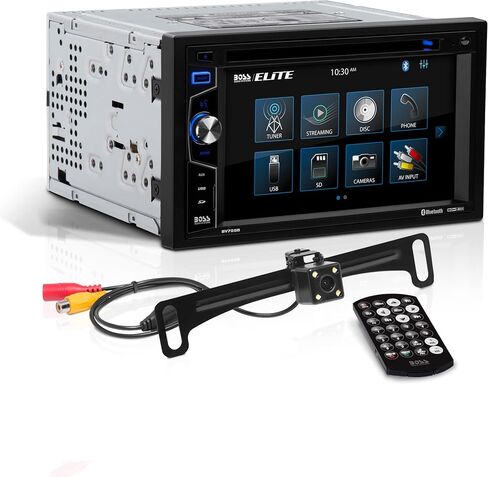 نظام ستيريو للسيارة BOSS Elite BV755BLC - شاشة لمس مزدوجة Din 6.2 بوصة، وحدة رأسية للصوت والاتصال عبر البلوتوث، مستقبل راديو، مشغل أقراص مضغوطة، USB، SD، كاميرا احتياطية، وصلة بمكبر الصوت in Saudi Arabia