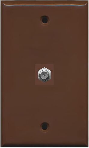 RiteAV Coax Cable TV Wall Plate 1 Gang Flat - Light Almond in Saudi Arabia