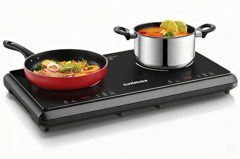 CUSIMAX 1500W Hot Plate, Portable Infrared Electric Stove for Home with 7 Speed,Ceramic Countertop Stove Sensor Touch,Kids Safety Lock and Timer,Compatible for All Cookwares in Saudi Arabia