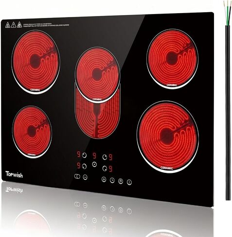 TOPWISH 12 Inch Electric Cooktop, 2 Burners Built-in Electric Stove Top in Saudi Arabia