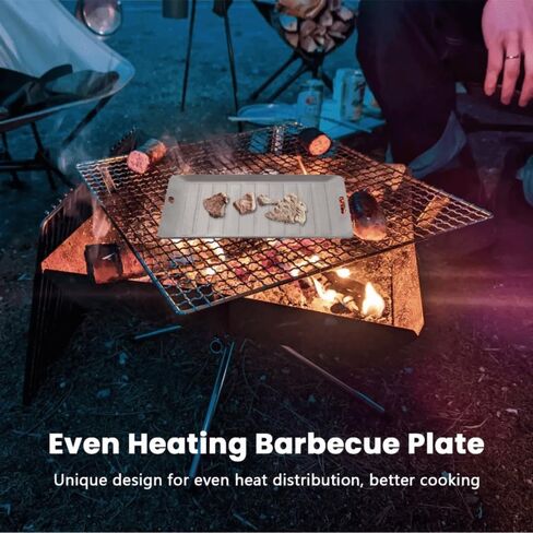 Camping Grill Pan 7.87x5.12 Inch – Ultralight Non-Stick Outdoor Cookware for Backpacking and Picnics, Matte Finish for Easy Food Release and Cleaning in Saudi Arabia