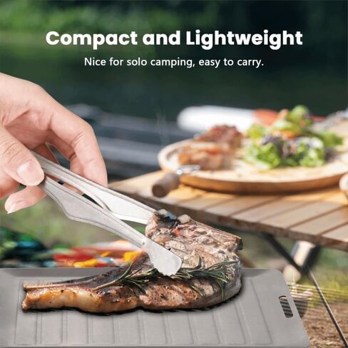 Camping Grill Pan 7.87x5.12 Inch – Ultralight Non-Stick Outdoor Cookware for Backpacking and Picnics, Matte Finish for Easy Food Release and Cleaning in Saudi Arabia