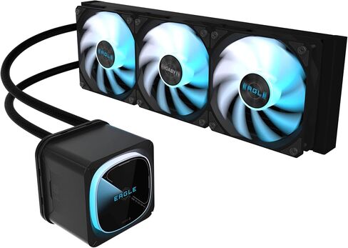 GIGABYTE Eagle 360 ICE - AIO Liquid CPU Cooler - 360mm Radiator, 3X 120mm High-Volume PWM Fans, Compatible with Intel LGA 1851/1700/115X/1200, AMD AM5/AM4 - White (GP-GIGABYTE Eagle 360I) in Saudi Arabia
