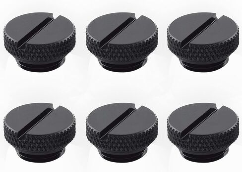 Dracaena.io 2-Pack G1/4 Stop Plug Fitting, Black, Coin Slot, Brass/Copper in Kuwait
