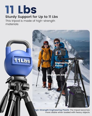 CAMBOFOTO 73" Camera Tripod and Monopod with Horizontal Central Axis in Saudi Arabia