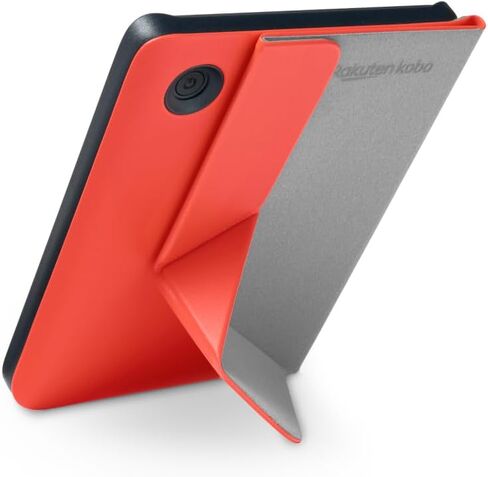 Kobo Clara Colour Black eReader & Cayenne Red SleepCover Bundle | 6" Glare-Free Colour E Ink Kaleido 3 Display | Dark Mode Option | Waterproof | Built-in-2-Way Stand Cover in Saudi Arabia