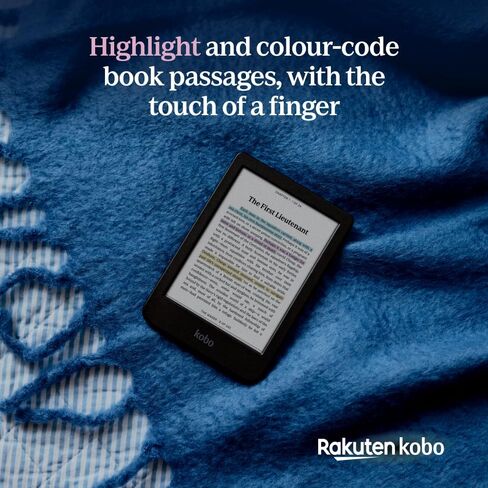 Kobo Clara Colour Black eReader & Cayenne Red SleepCover Bundle | 6" Glare-Free Colour E Ink Kaleido 3 Display | Dark Mode Option | Waterproof | Built-in-2-Way Stand Cover in Saudi Arabia