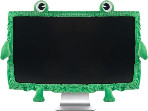 Frog Monitor Cover, 23–27 Inch Cute Green Computer Screen Bezel Cover, Stretch Polyester with Elastic Band, Easy Install Desk Decor for Home Office, 1-Pack in Saudi Arabia