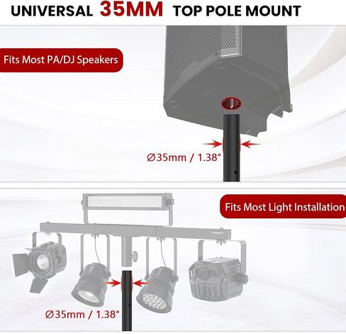 Set of 2 Subwoofer Speaker Poles 34"-52" Fit M20 or 35mm Mount in Saudi Arabia