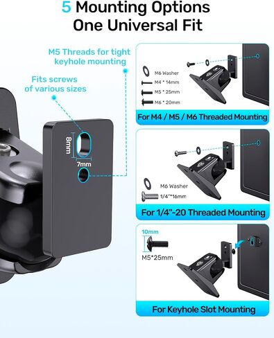 Universal Wall Mount Bracket for Satellite Surround Sound Speakers, 2-Pack in Saudi Arabia