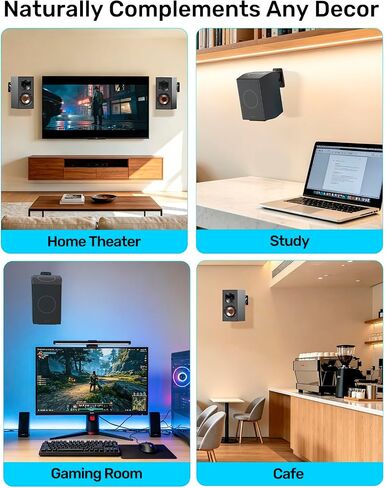 Universal Wall Mount Bracket for Satellite Surround Sound Speakers, 2-Pack in Saudi Arabia